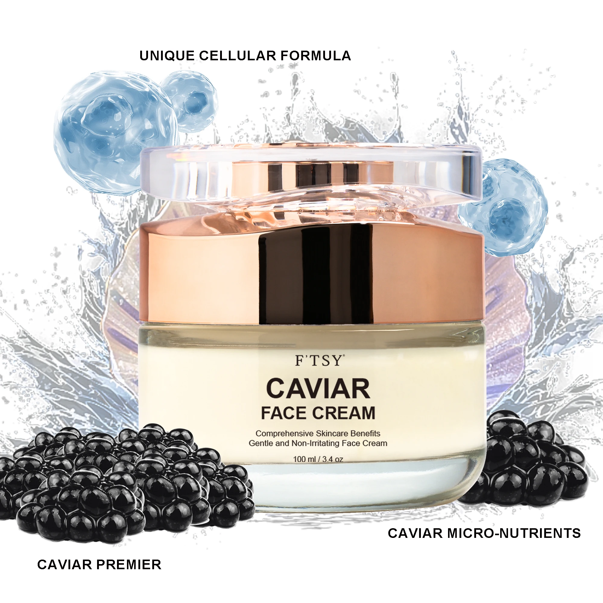 New Year Gift High Quality Caviar Facial Care Firming Anti aging Anti Wrinkle Hydrating Nourishing Cream
