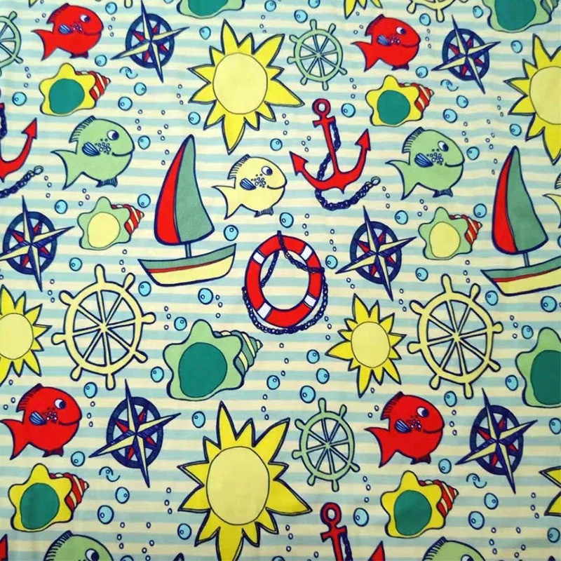 
China Manufacturer Wholesale Printed 95% Modal 5% Lycra Knit Fabric Soft Textile For Clothing 