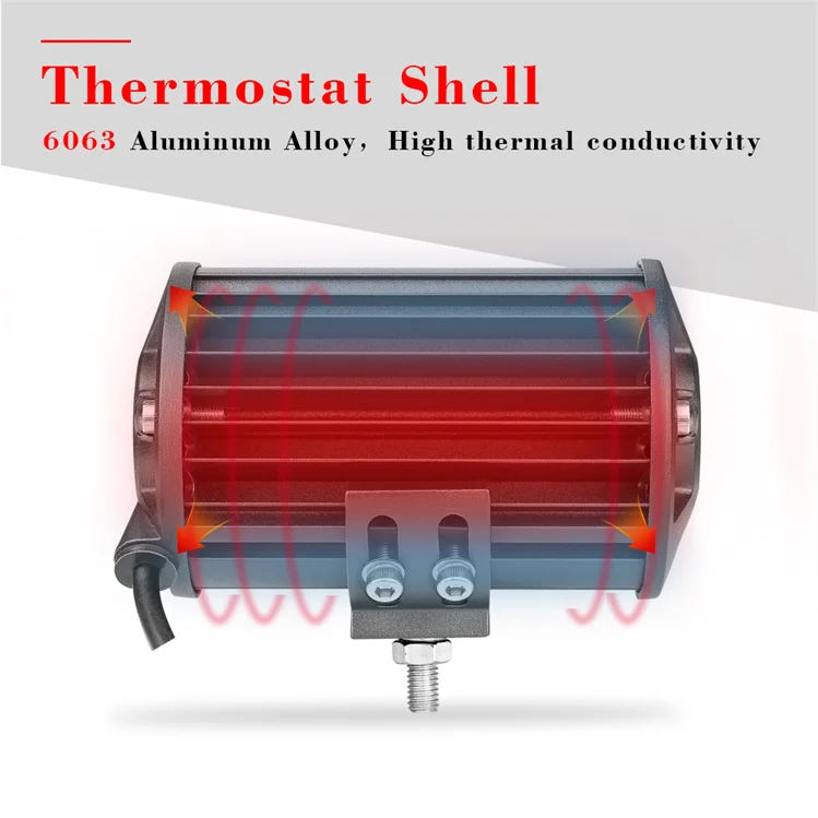 2 Pack Quad Row Triple Row Amber Color 12V 5 Inch 35W Trailer Reverse Lights