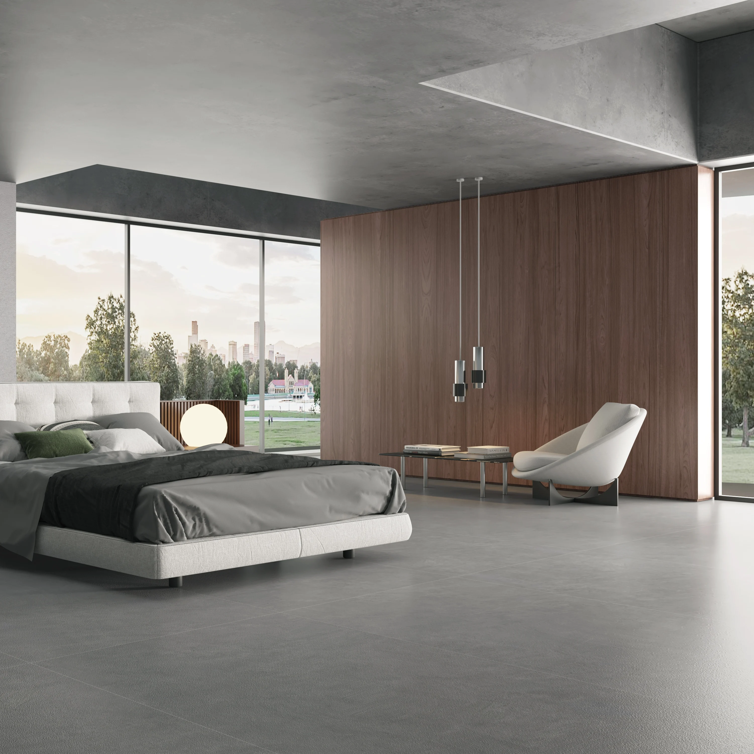 Fine Matte Sandstone Light Gray Ceramic Wall Tile Dining and Hall Interior Floor Tiles with Marble Look Room Application