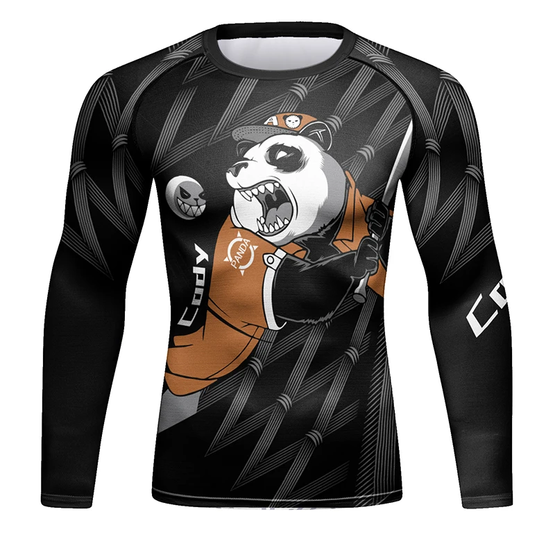 Cody Lundin custom logo printed compression shirt custom upf protection uv rash guard mma bjj spats mma shorts rash guard