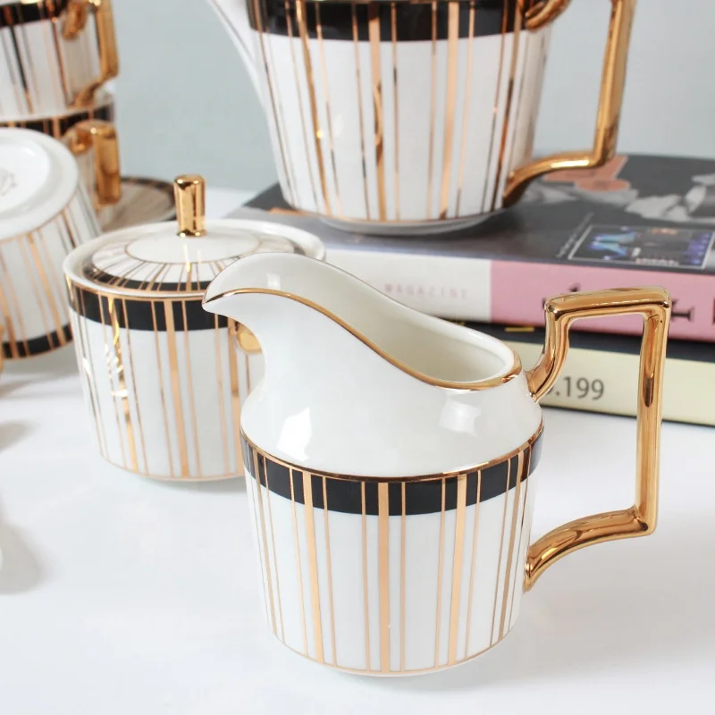 High Quality Tea Cup Sets Bone China Arabic Coffee Cups Luxury Tea Cup Sets Ceramic Drinkware  Teapots And Teacups