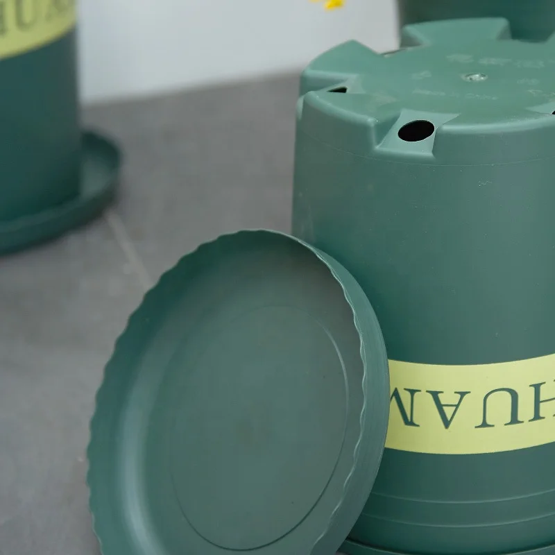 Big Large Round Green Black Hard Plastic 1 1.5 2 3 5 7 Gallon Plant Container Garden Planter Nursery Flower Pots Maceta