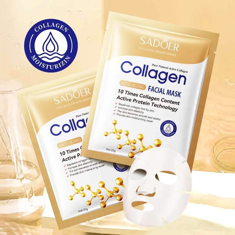 SADOER Hot Selling Bone Collagen Mascarillasl Facial Anti-aging moisturizing Lightening Skin Facial Mask