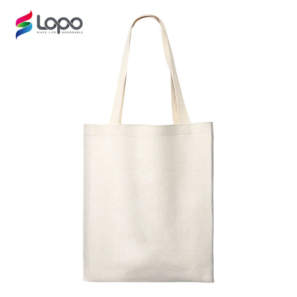 High quality sublimation textile linen tote bag blanks for wholesale