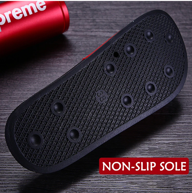 Factory Design Custom Logo Color Sandal Slippers Brand PVC Slippers Slides 3D Logo Custom Mens Rubber Slide Slippers For Men