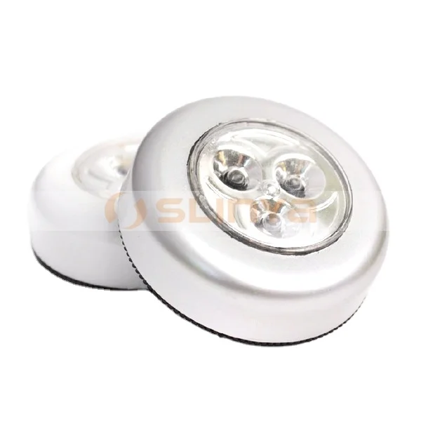 Portable Battery Powered Push Wireless 3 LED Night Lamp Multifunction Indoor Wall Ceiling Light