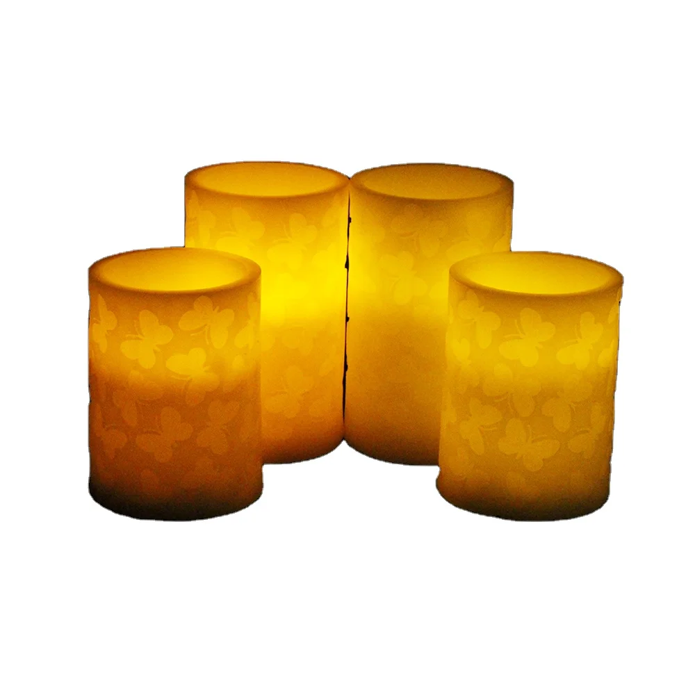 
Korea Ins Hot Sale Paraffin Wax BM Butterfly Shaped LED Candle Flameless Light Bulb 