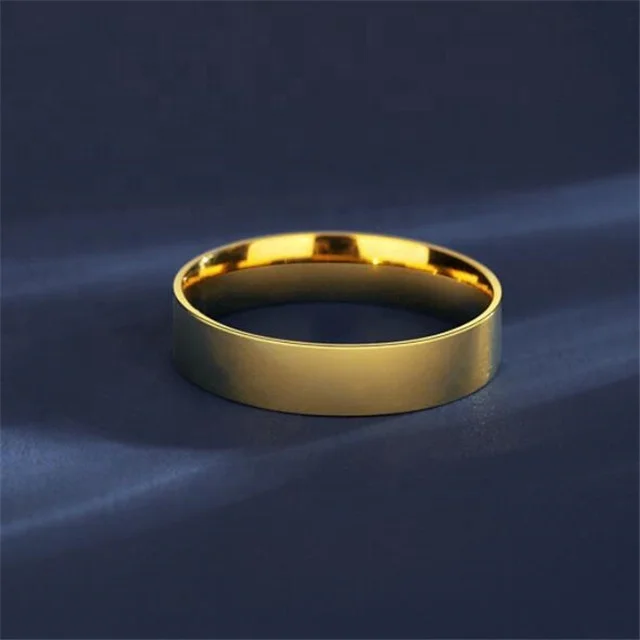 Yiwu Aceon Stainless Steel Comfortable Inside Flat Surface Brushed Custom Width DIY Laser Engrave Blank Stamping Ring