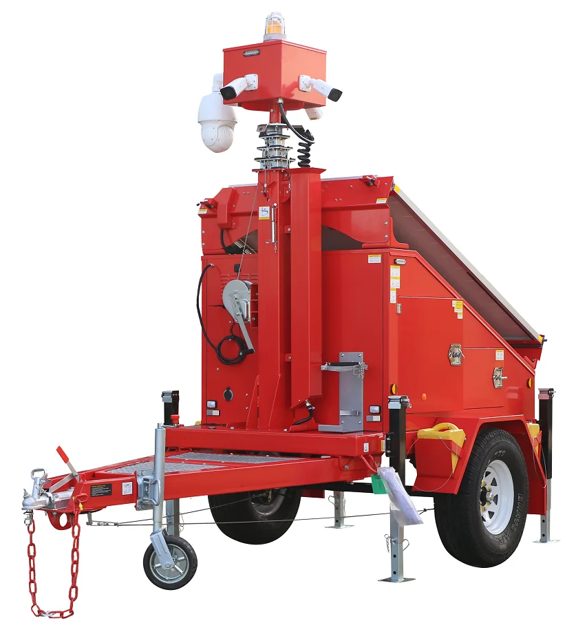 security camera cctv with mobile solar trailer