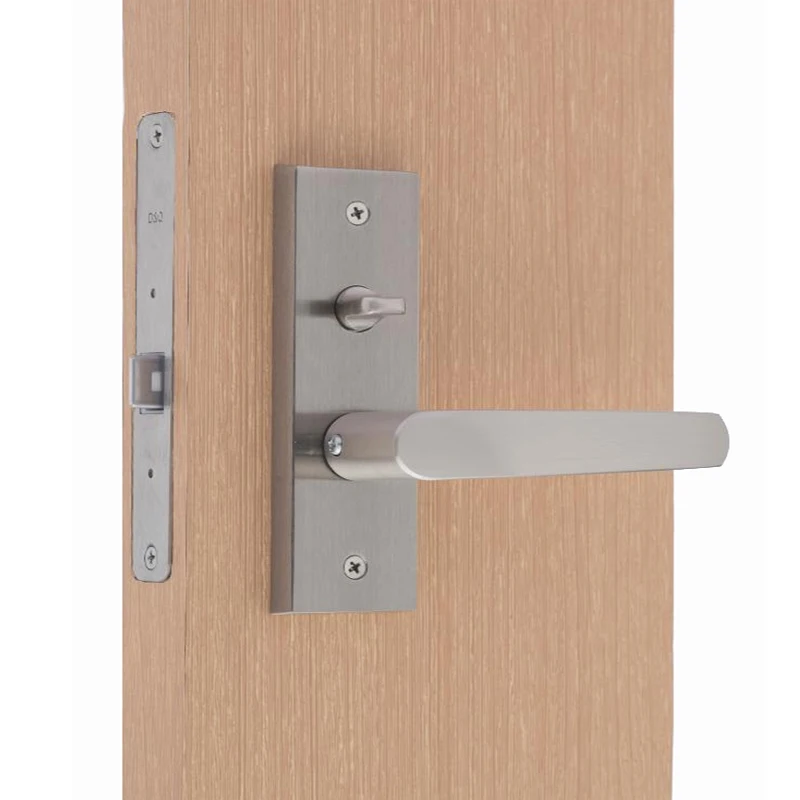 Japanese Style  Hardware Manual Bathroom Lever Door Locks with Indicator for Interior Wood Doors Factory