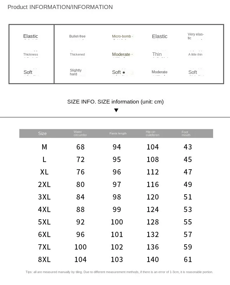 ANSZKTN JYF2258 M-8XL plus size jeans