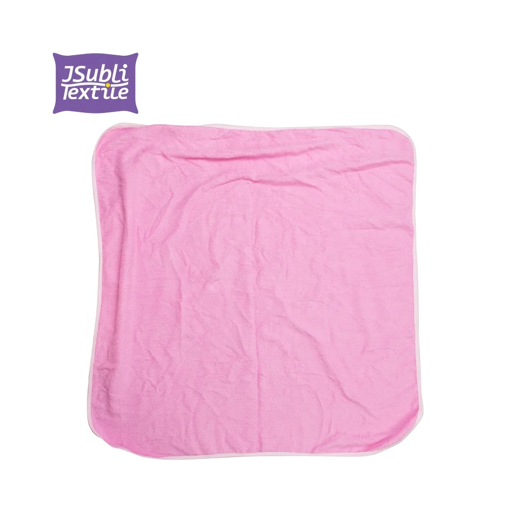 
80*80CM China GuangZhou Manufacturer custom printed Microfiber Fabric Sublimation 100% Cotton Rose Red Hooded Kids Baby Towels 
