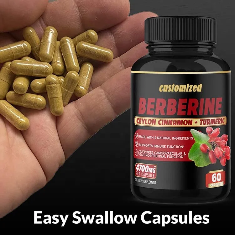 Turmeric Berberine Capsules berberine hcl 1200mg 120 capsules plus pure true Berberine Capsule