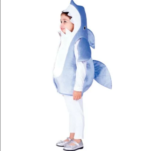 KIDS CHILDREN DELUXE SHARK COSTUME FISH SEA ANIMAL OUTFIT GIRLS BOYS AGE 2-4-6