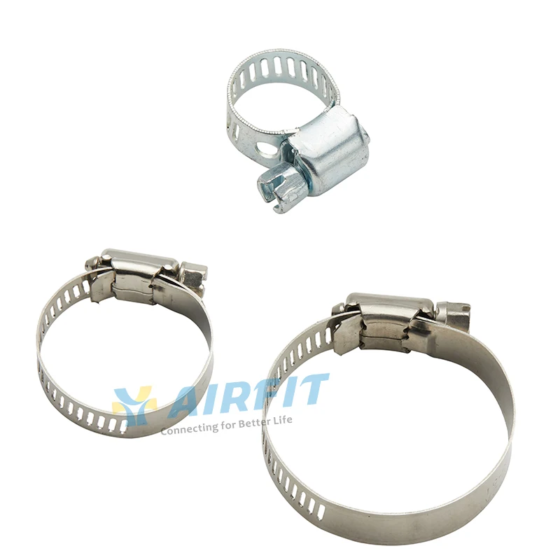 AIRFIT Pipe Clamps Stainless Steel Single Ring Galvanized Pipe Clamp With M7 Connecting Screw manufacture Fasteners Hose Clamp