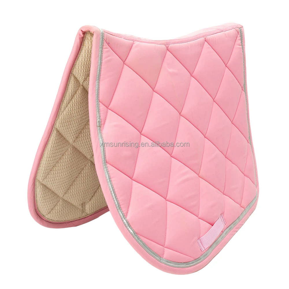Fashion Style Custom Satin Fabric English Dressage Saddle Pad Set