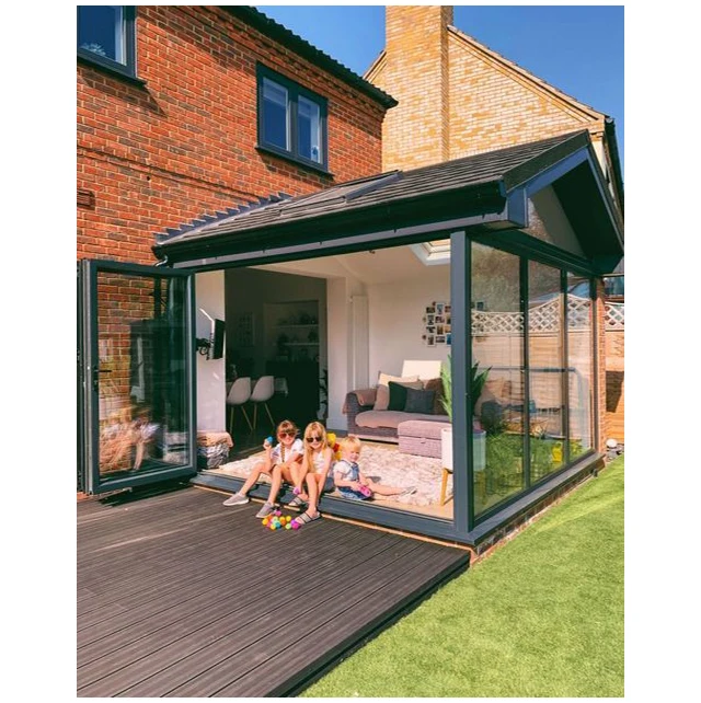 Four Season Solarium Aluminum Glass Container Prefab Houses For Outside