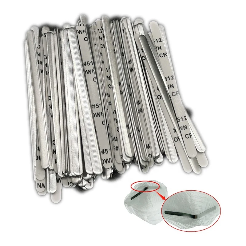 
High Quality Aluminum Flat Strips Aluminum Strip Nose Wire for FaceMASK Nose Bridge Wire Metal Flat Aluminum Bar Strip 