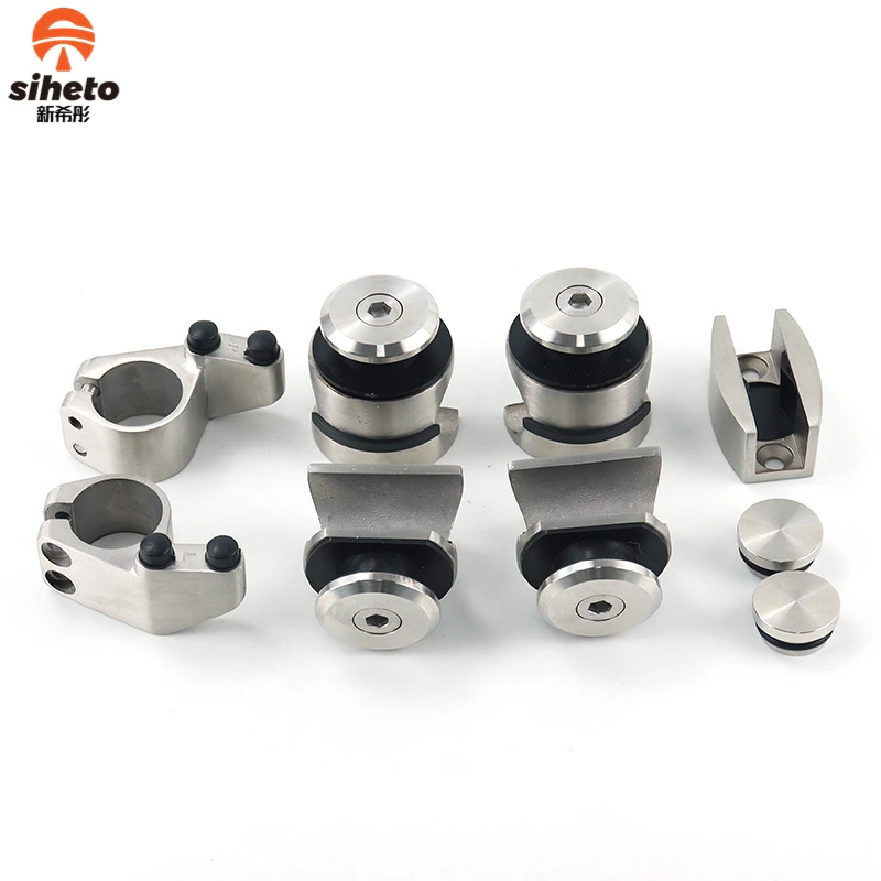 Glass Bathroom Hanging Door Kits Shower Room Fitting Wheel Roller Glass Shower Hardware Accessories Sliding Glass Door System