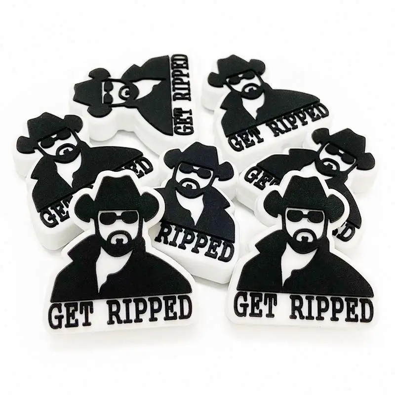 Wholesale Baby Food Grade Soft Silicone The Cowboy Bead Teether Toys Baby Silicone Teether