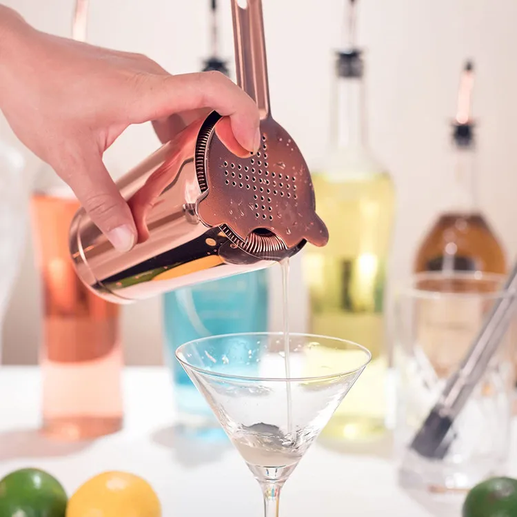 
Luxury 11-piece Rose gold Stainless Steel Weighted Boston Shaker Bar Set 