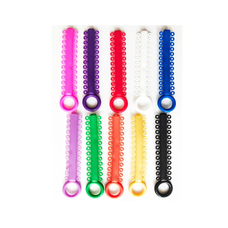 36 colors dental orthodontic brackets ligature braces ties elastic band for teeth