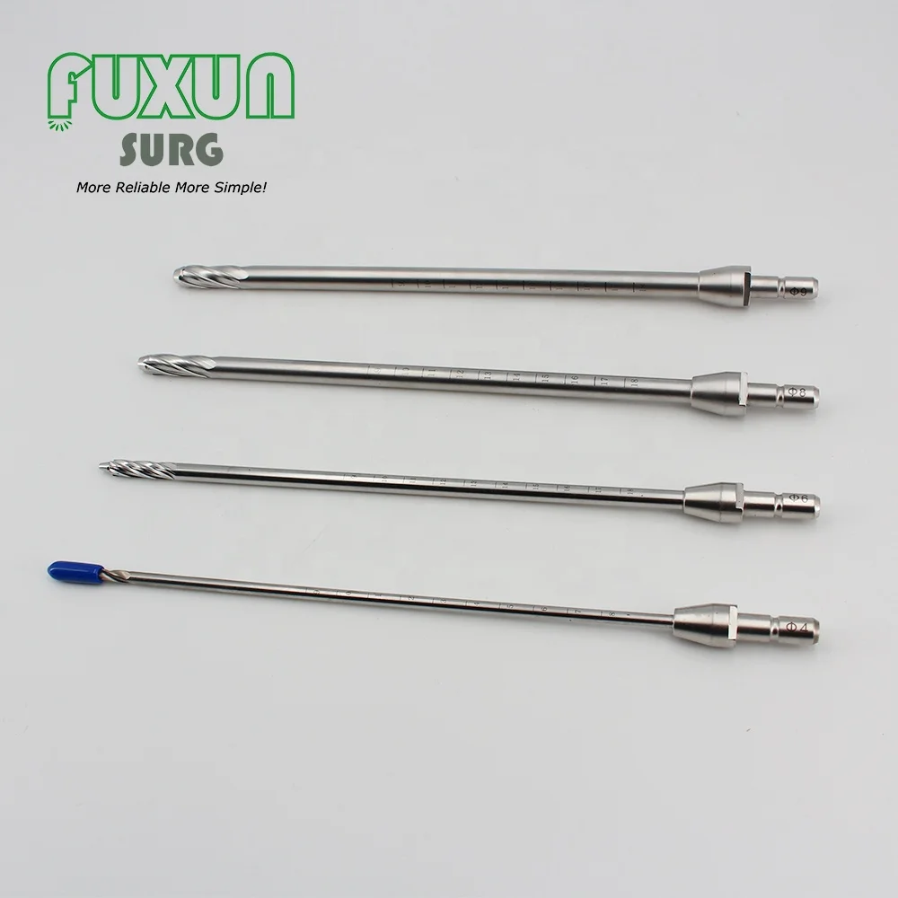 Orthopedics Medical Transforaminal Endoscopic Spine Surgy System Instruments Manual Surgical Safe Bone Drill with Ball Handle