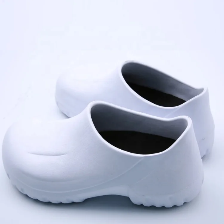Anti Slip White Chef Safety Shoes Hospital Lab Clean Room Work Shoes