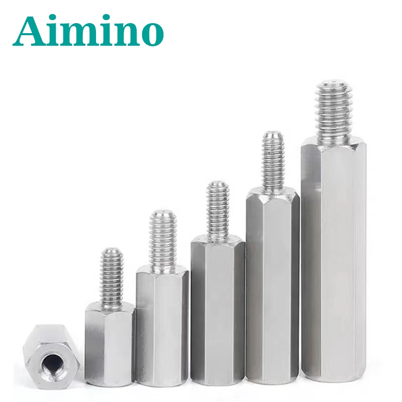 AIMINO печатная плата пластиковый проставочный винт Шестигранная изоляционная Колонка M3 / M4 нейлон 66 резьбовой шестигранный штекер внутренняя Проставка