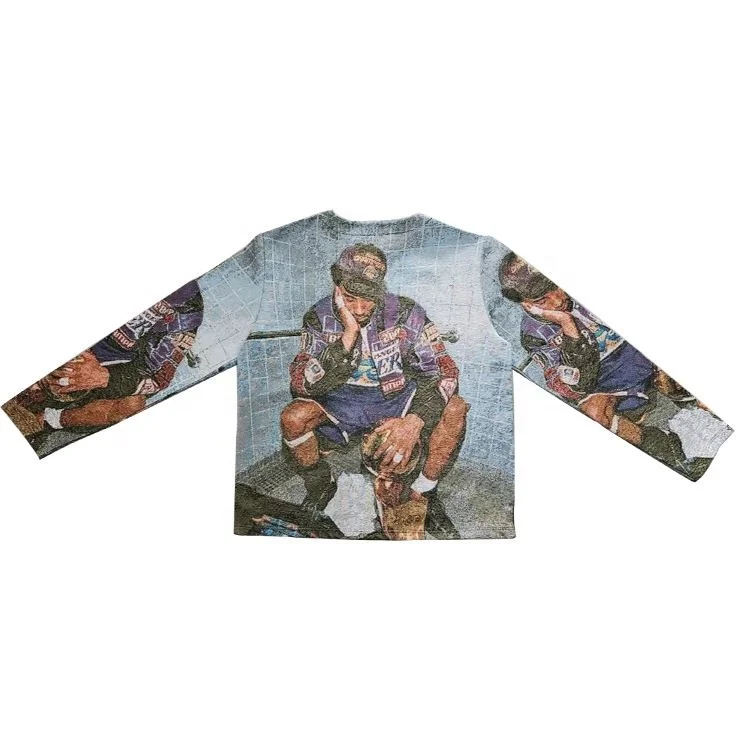 Cheap Price Jacquard Tapestry Blanket Sweaters and  long-sleeved top with a basketball theme.