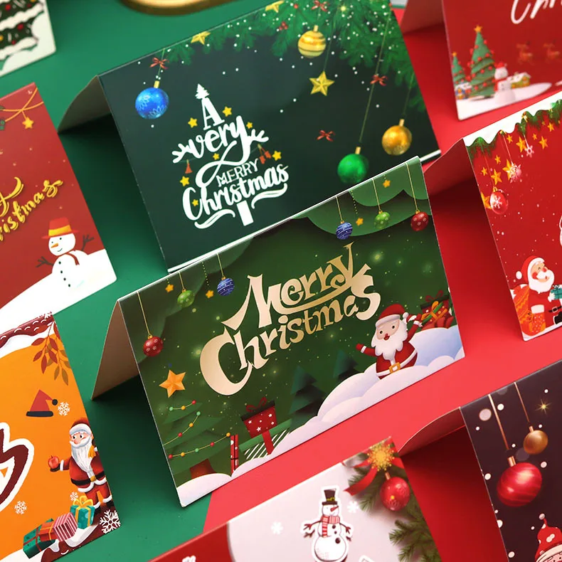 2024 Thick paper greeting card for Christmas, modern luxury basic christmas card with multiple design