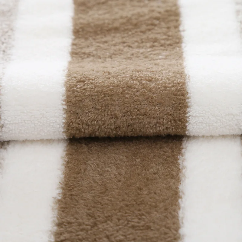 RL Cheap soft water absorbent face fleece bath towel Flannel polyester Nylon acrylic fabric