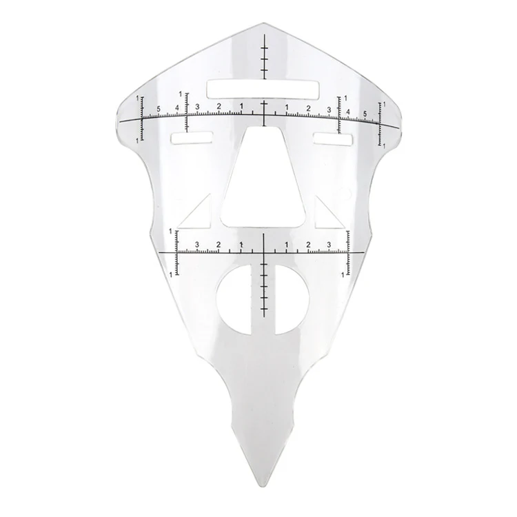 Plastic Tattoo Ruler Positioning Eyebrow Grooming Stencil Shaper Measure Tools Eyebrow Microblading Ruler