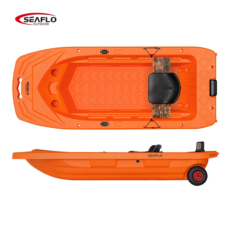 SEAFLO 264cm length two person sit on top cheap plastic fishing boat can be equipped electric motor boat with accessory optional