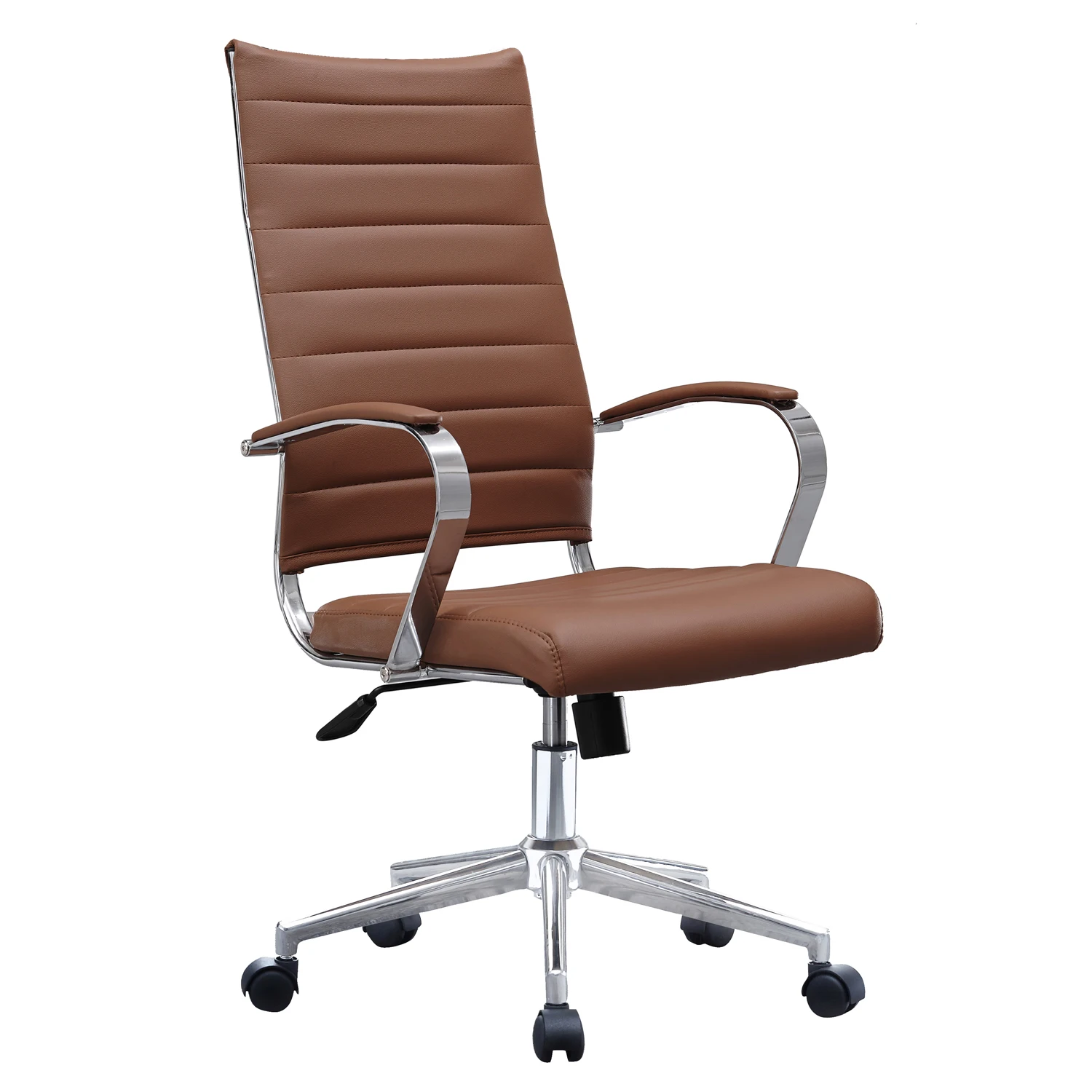 
ergonomic white PU leather computer manager work desk office chair 