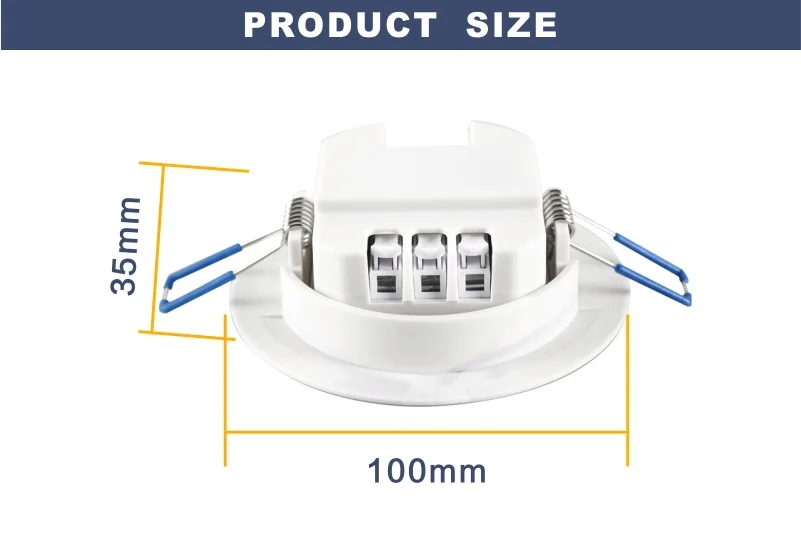 Best Price Infrared Recessed PIR Ceiling Motion Sensor Detector Light Switch for Corridors Bathrooms Basements Garages