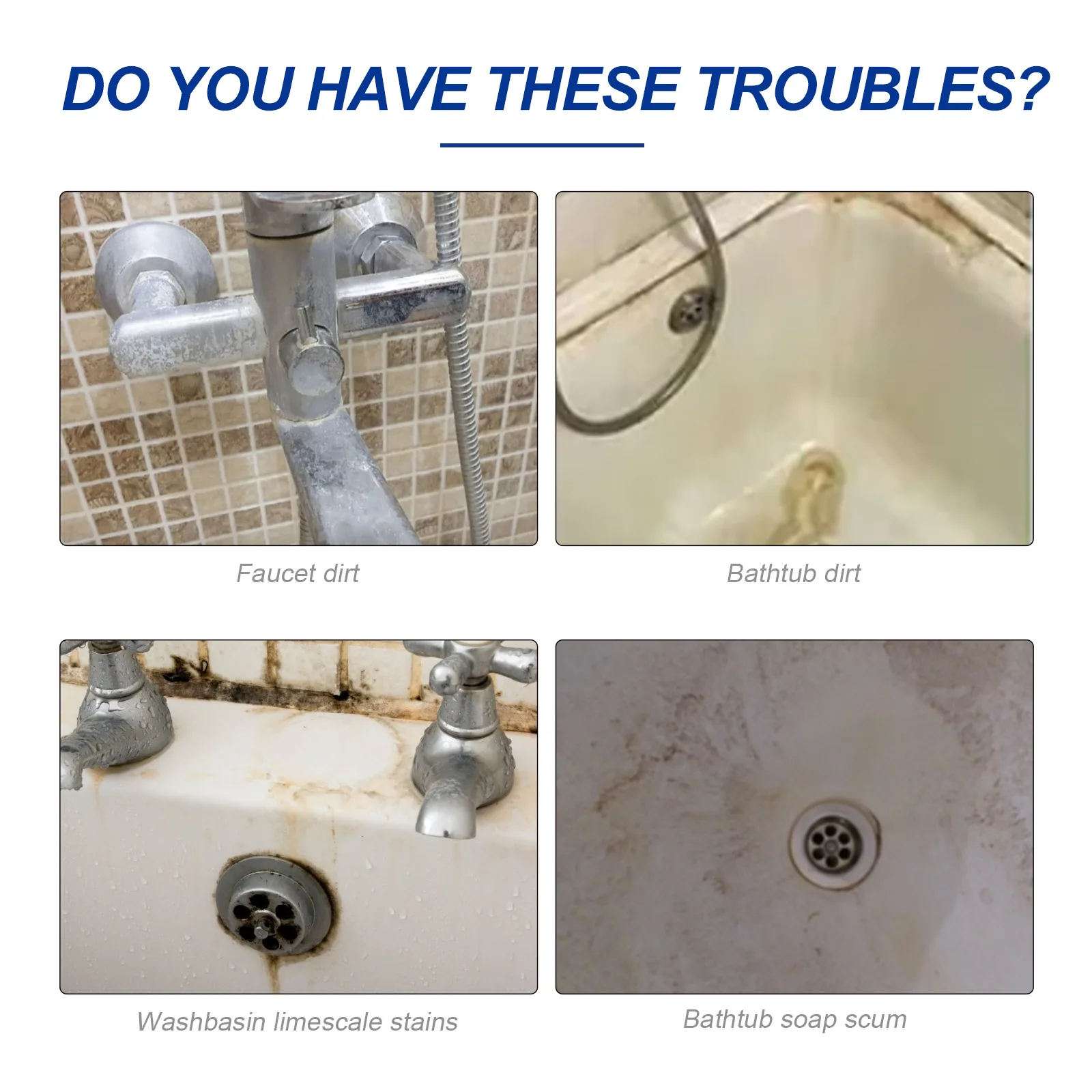 OEM Bathroom Cleaner Spray Stubborn Stain Cleaner Descale Wash Basin Limescale Clean Rust Removal Toilet Descaling Agent