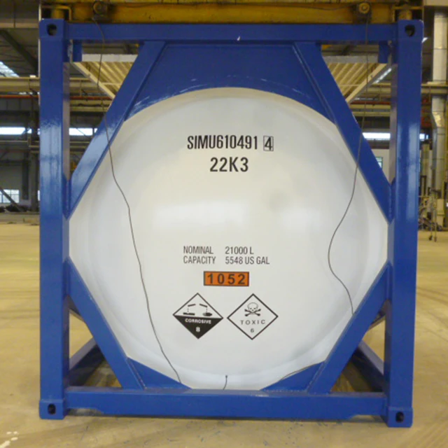 Quality assurance steel iso tank high purity hydrofluoric acid anhydrous hydrogen fluoride acid