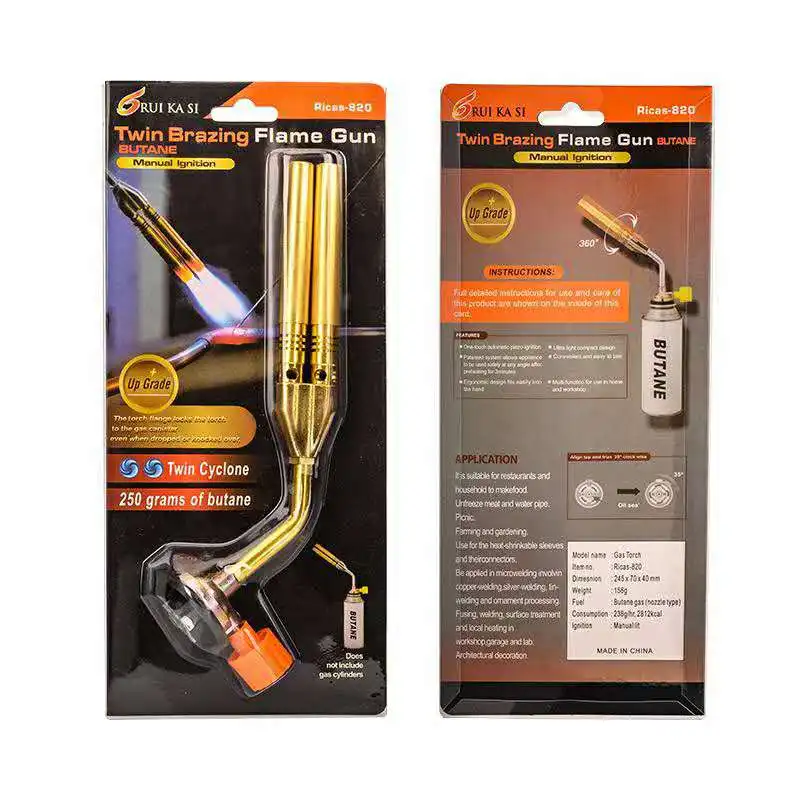 Double nozzles  brass tube outdoor camping  blow torch