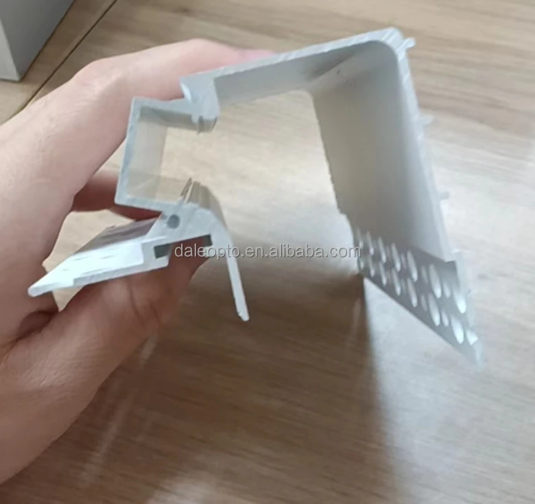 2025 New Recessed LED Channel 63.3x76mm Aluminum LED Diffuser Channel LED Strip Light Diffuser Recessed LED Channel Profile