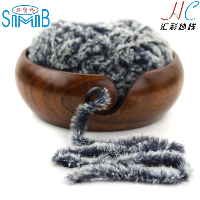 Abundant Stock 100% Polyester Fluffy Feather Faux Fur Fancy Hand Knitting Crotchet Yarn for Socks Knitted Wholesale