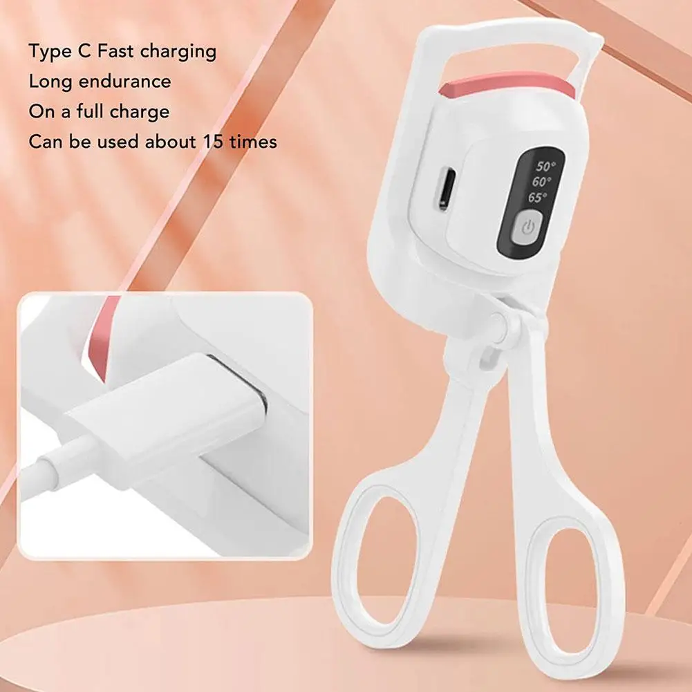 Portable Electric Heated Eyelash Curler Comb  Eyelashes Curls Thermal Eyelash Curler Makeup Tools Eye Lash Perm Long Lasting