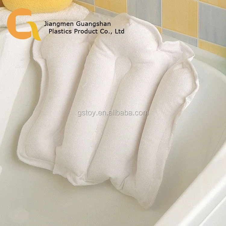 Inflatable Bathtub Shoulder Back Support Rest Bathroom Accessories Shell Shape Pillow