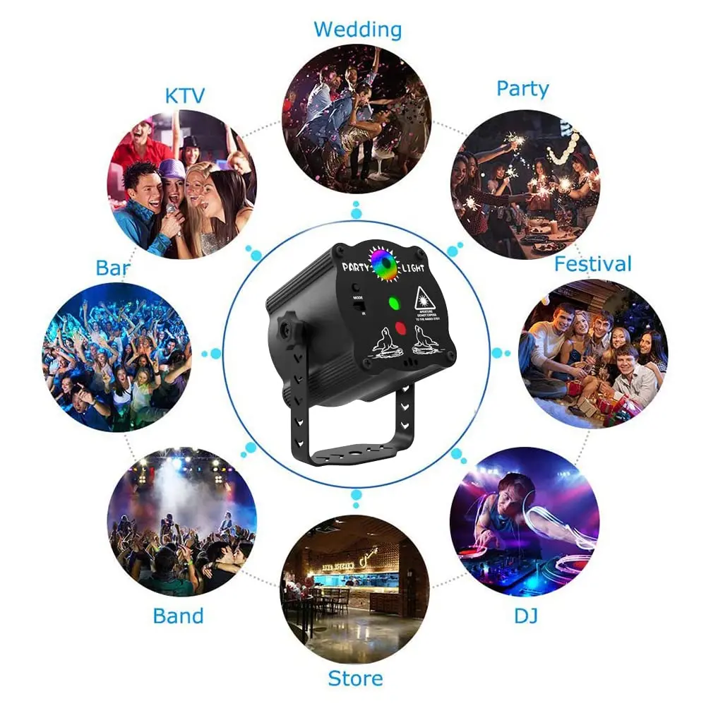 360degree Led Star Light Bar 3d Led Dj Night Club Moving Head Lights Cheap Laser Stage Lighting