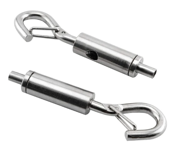 Регулируемый крюк стальной трос вешалка с замком освещения подвесная кабельная пружинная пряжка