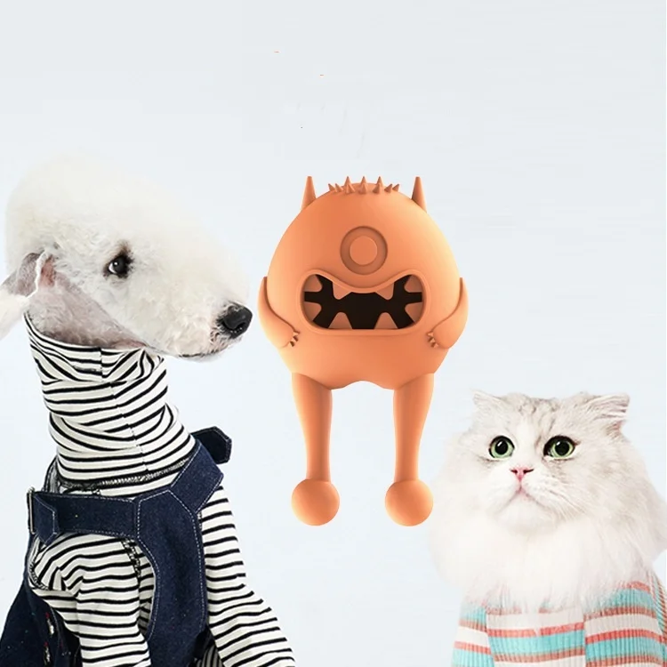 New little monster design pet leaky food toys Cats and dogs to relieve boredom chew toy pet products