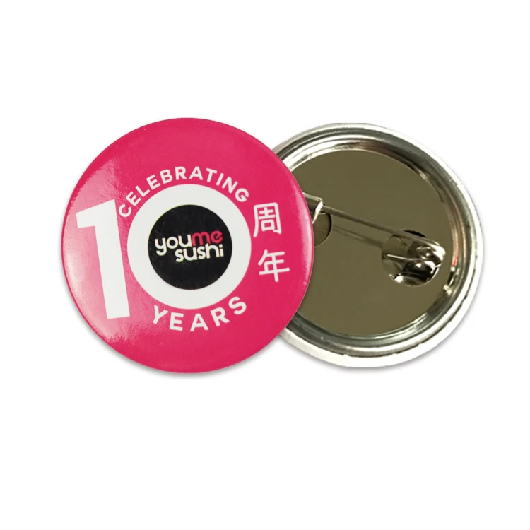 Supply Custom 2.25 Button Pin Parts Round Tin Tinplate Chapita Sublimation Blank 25Mm 32Mm 44Mm 58Mm Button Badge Buttons