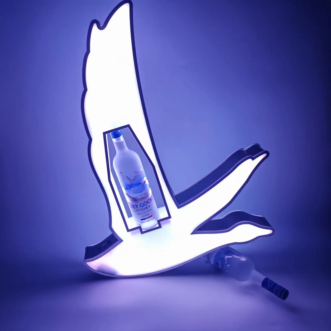 Rechargeable Night Club Bar LED Bottle Display VIP Glorifier Bottle Service GREY GOOSE White LED Bottle Presenter