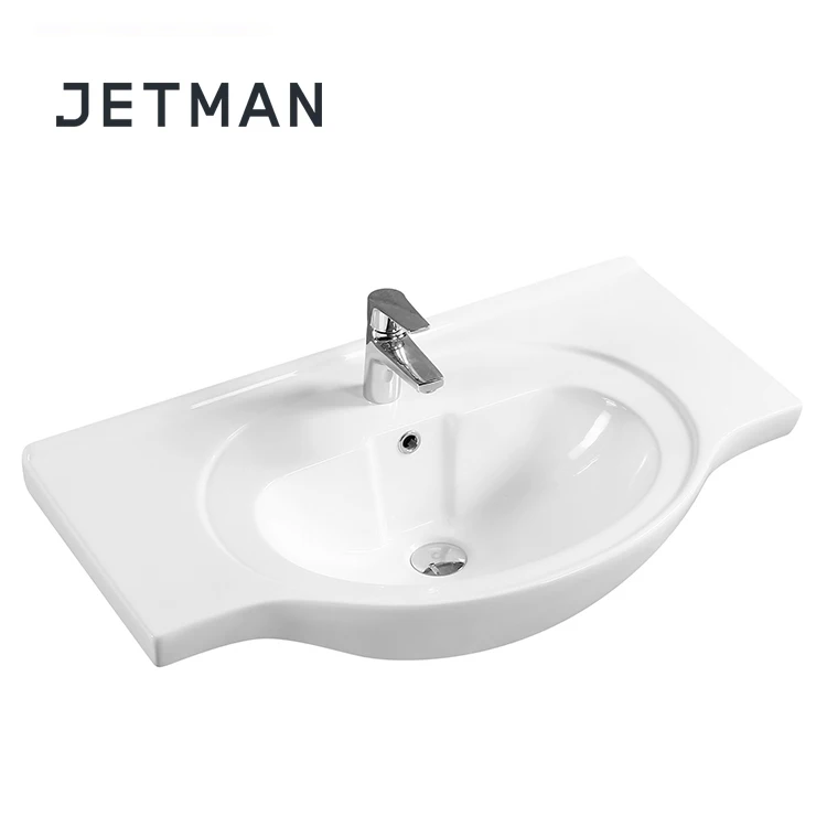JM6098-55 550*410MM Top Classic Small Size Cabinet Ceramic Bathroom hand cleaning Sink
